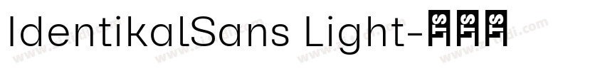 IdentikalSans Light字体转换